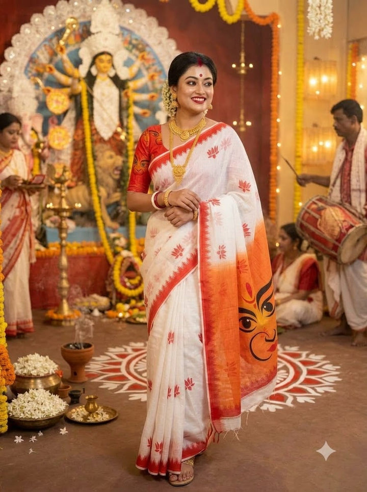 Shakti & Shringar Soft Linen Printed Saree