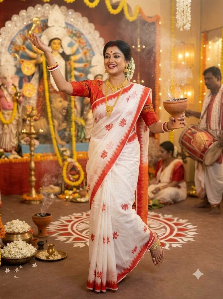 Shakti & Shringar Soft Linen Printed Saree