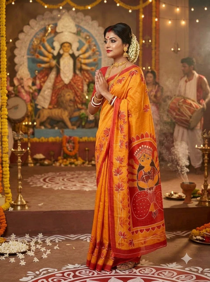 Shakti & Shringar Soft Linen Printed Saree