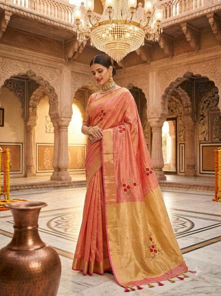 The Fabric Of Dreams (Pure Tissue Linen Saree)