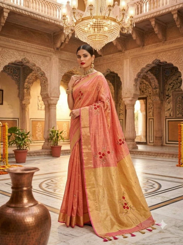 The Fabric Of Dreams (Pure Tissue Linen Saree)