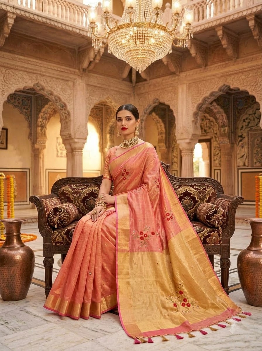 The Fabric Of Dreams (Pure Tissue Linen Saree)