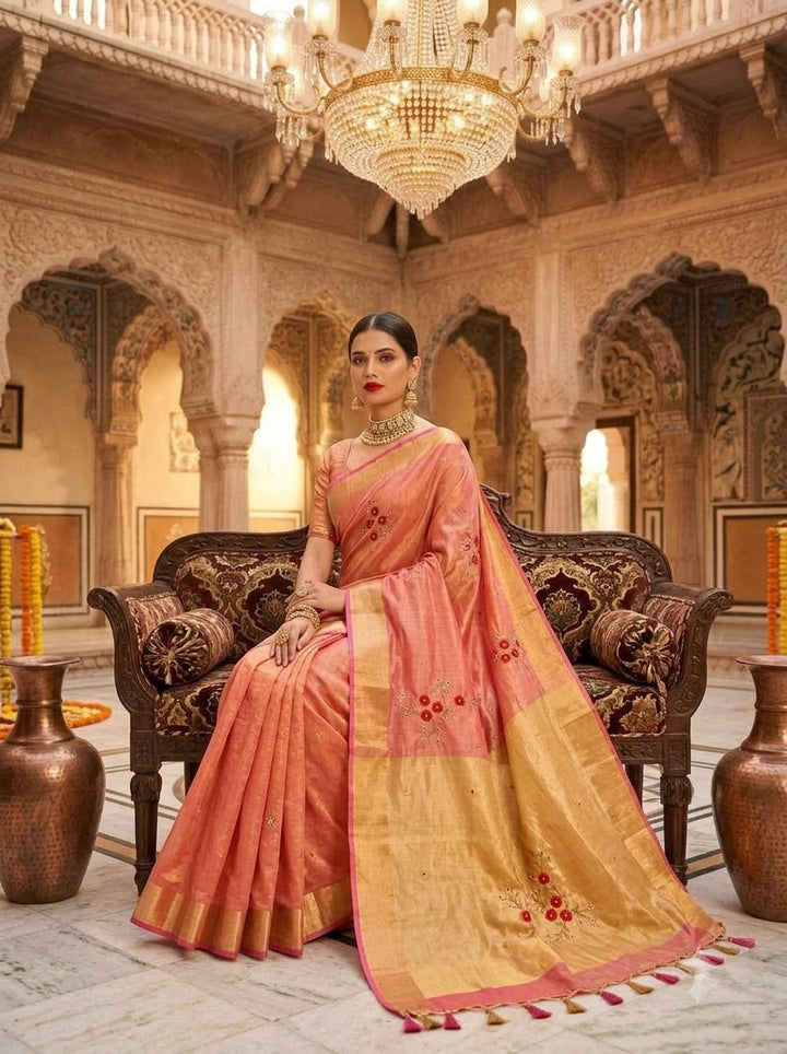The Fabric Of Dreams (Pure Tissue Linen Saree)
