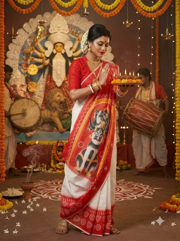 Shakti & Shringar Soft Linen Printed Saree