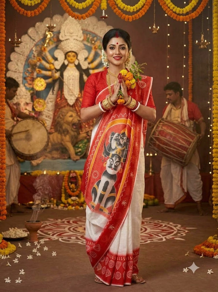 Shakti & Shringar Soft Linen Printed Saree