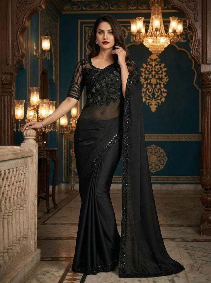 In Shades Of Gray Chiffon Saree
