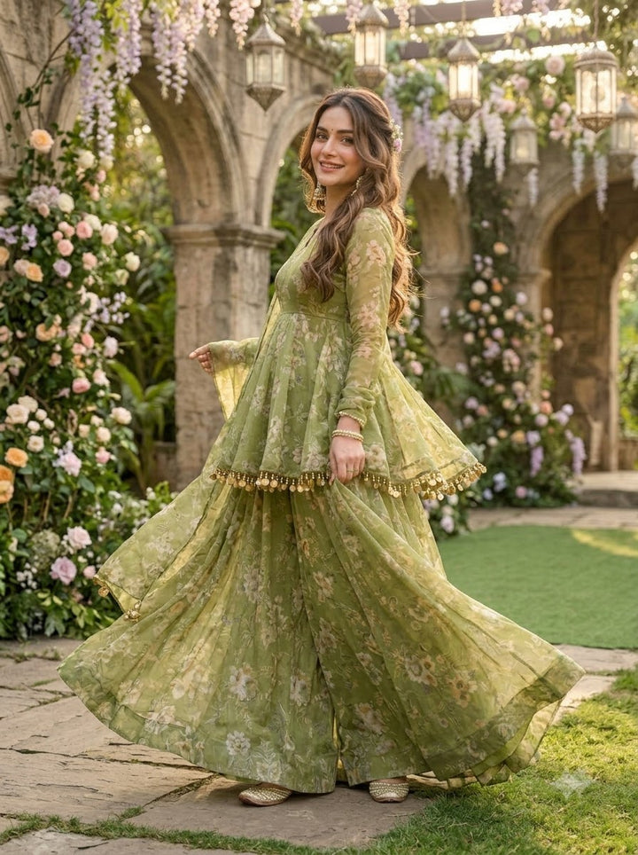 The Romance of Bloom Designer Sharara Set