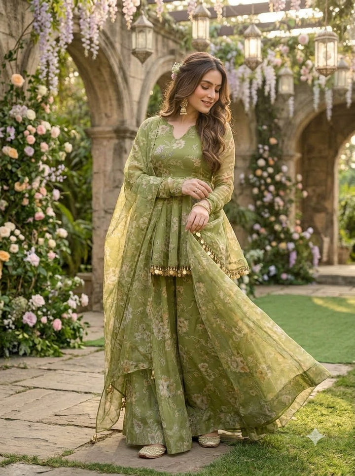 The Romance of Bloom Designer Sharara Set
