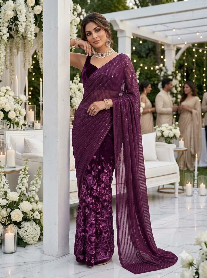 Romance Royale Georgette Silk Saree