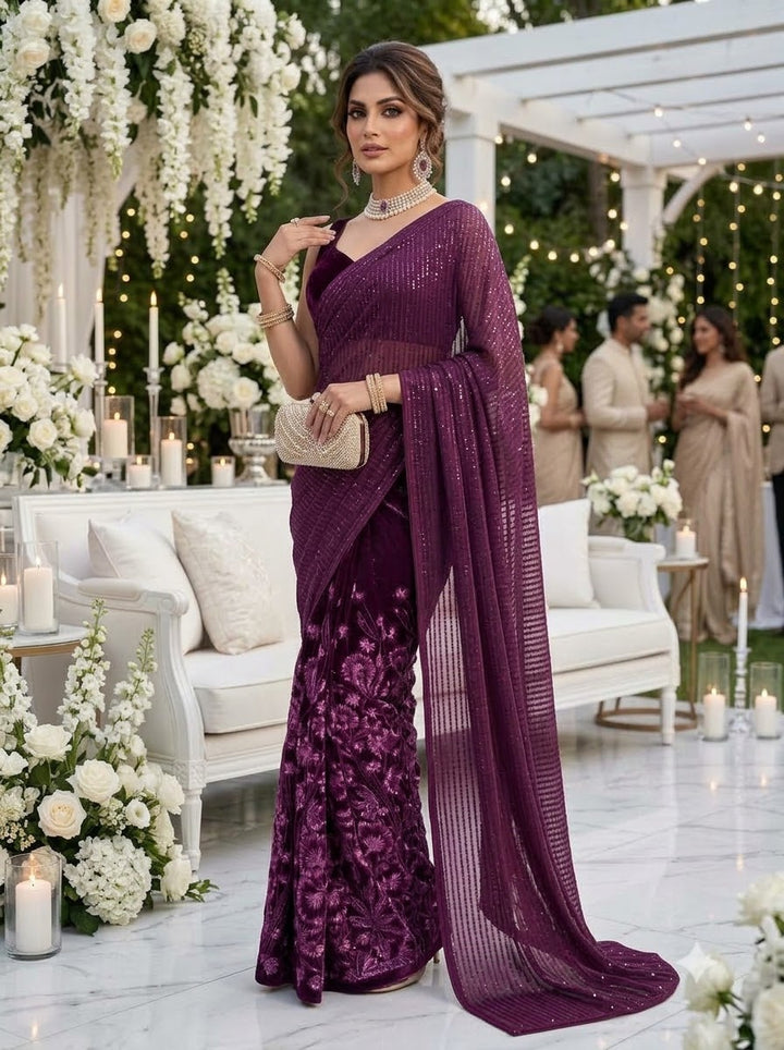 Romance Royale Georgette Silk Saree