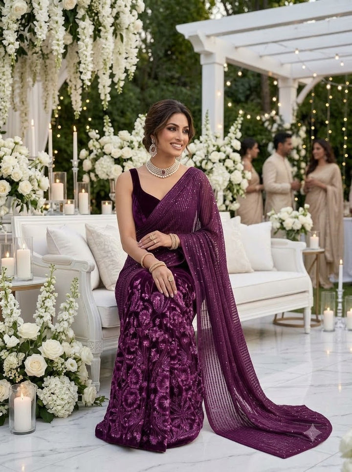 Romance Royale Georgette Silk Saree