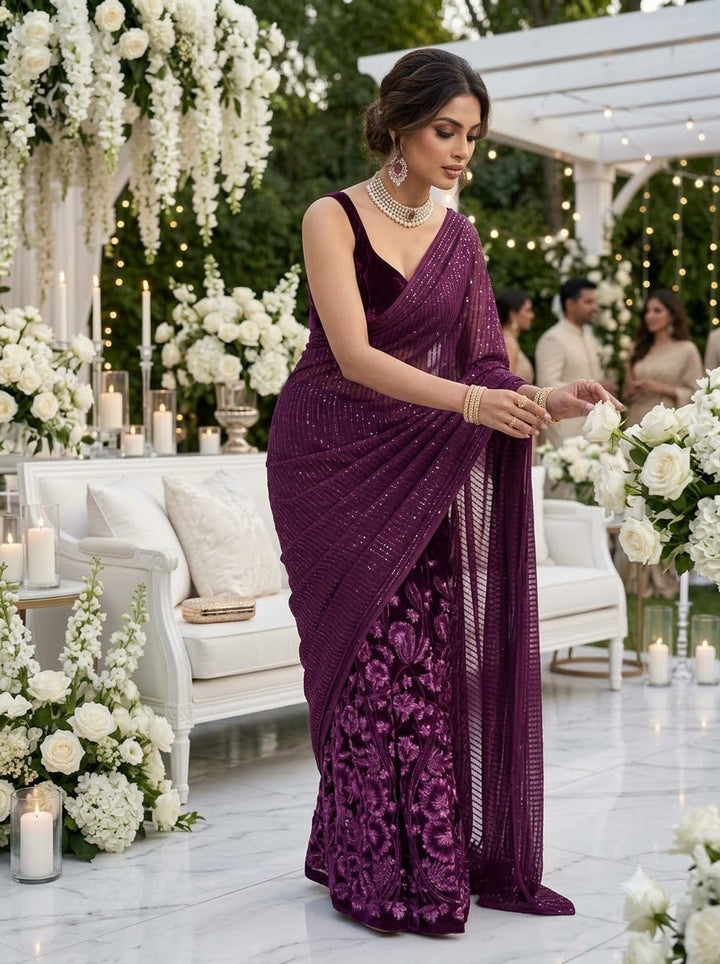 Romance Royale Georgette Silk Saree