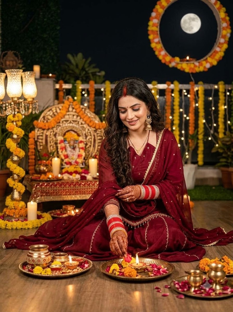 Suhagan’s Glow Mirror work Sarara set