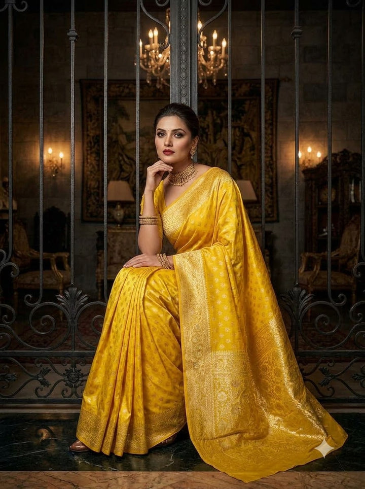 Glided Honey Semi Silk Saree