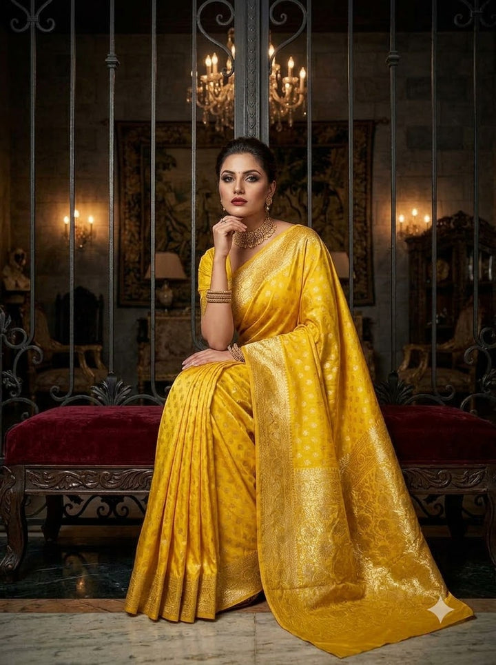 Glided Honey Semi Silk Saree