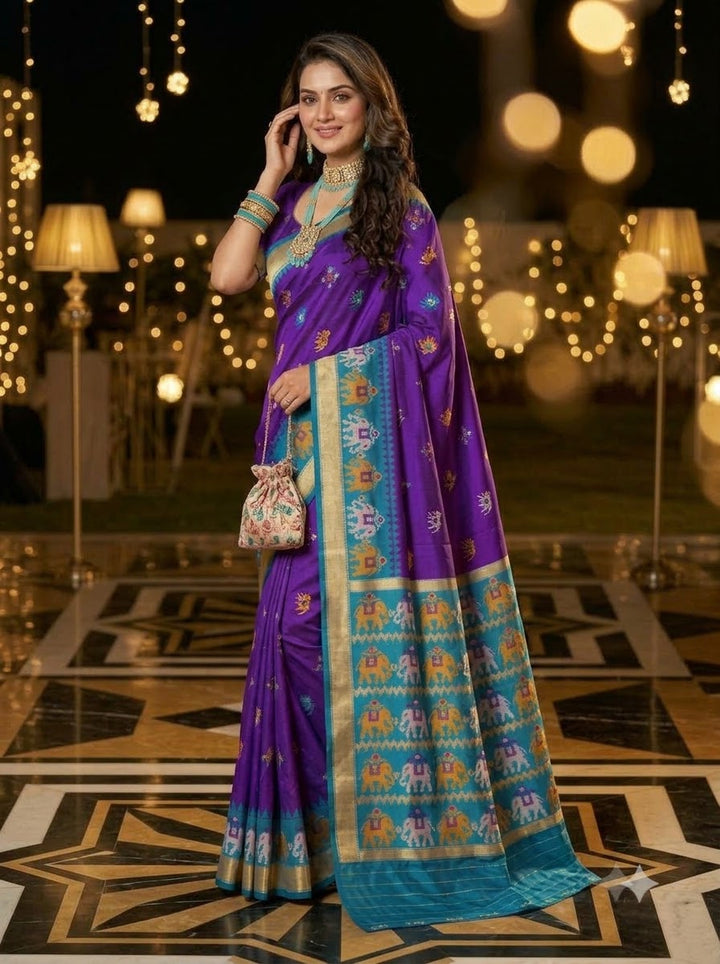Tusker Tales Patola Silk Saree