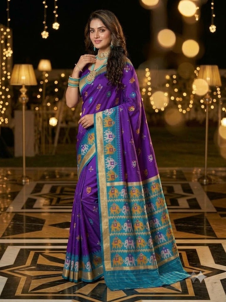 Tusker Tales Patola Silk Saree