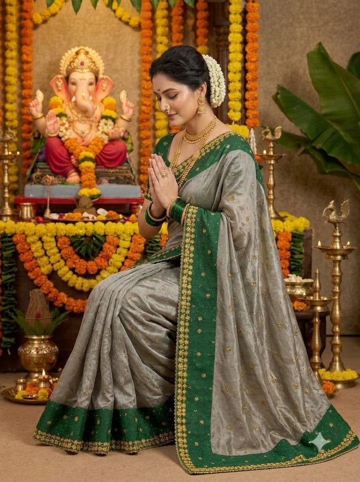 Jhankar Elegance Tissue Banarasi Silk Saree