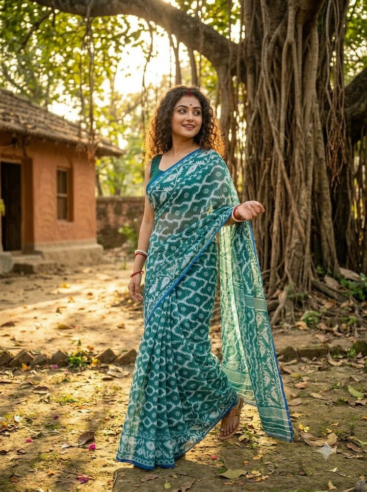 Neel Komol ( নীল কমল )Bengal Jamdani Saree