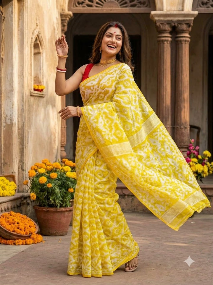 Neel Komol ( নীল কমল )Bengal Jamdani Saree
