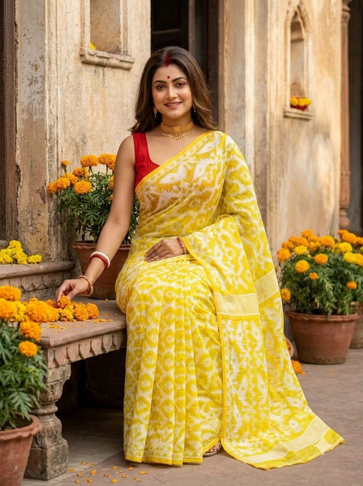 Neel Komol ( নীল কমল )Bengal Jamdani Saree