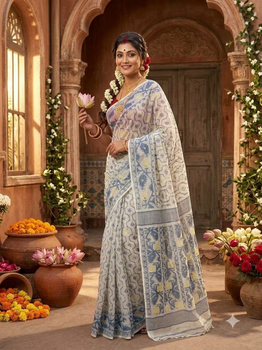 Swarnamayi Bengal Jamdani Saree