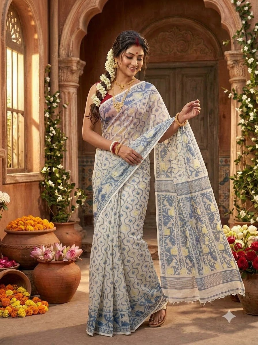 Swarnamayi Bengal Jamdani Saree