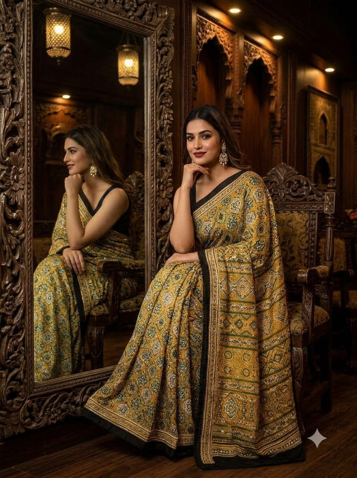 Pretty Obsession Modal Silk Saree With Mirror Work