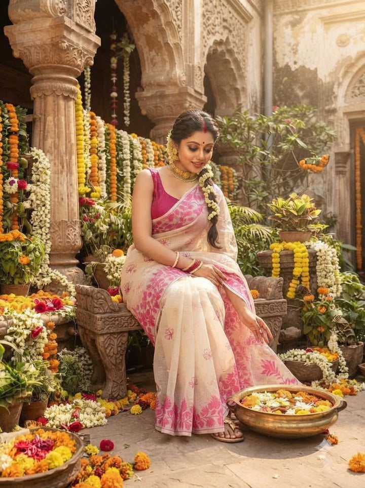 Moniharini Dhakai Jamdani Saree