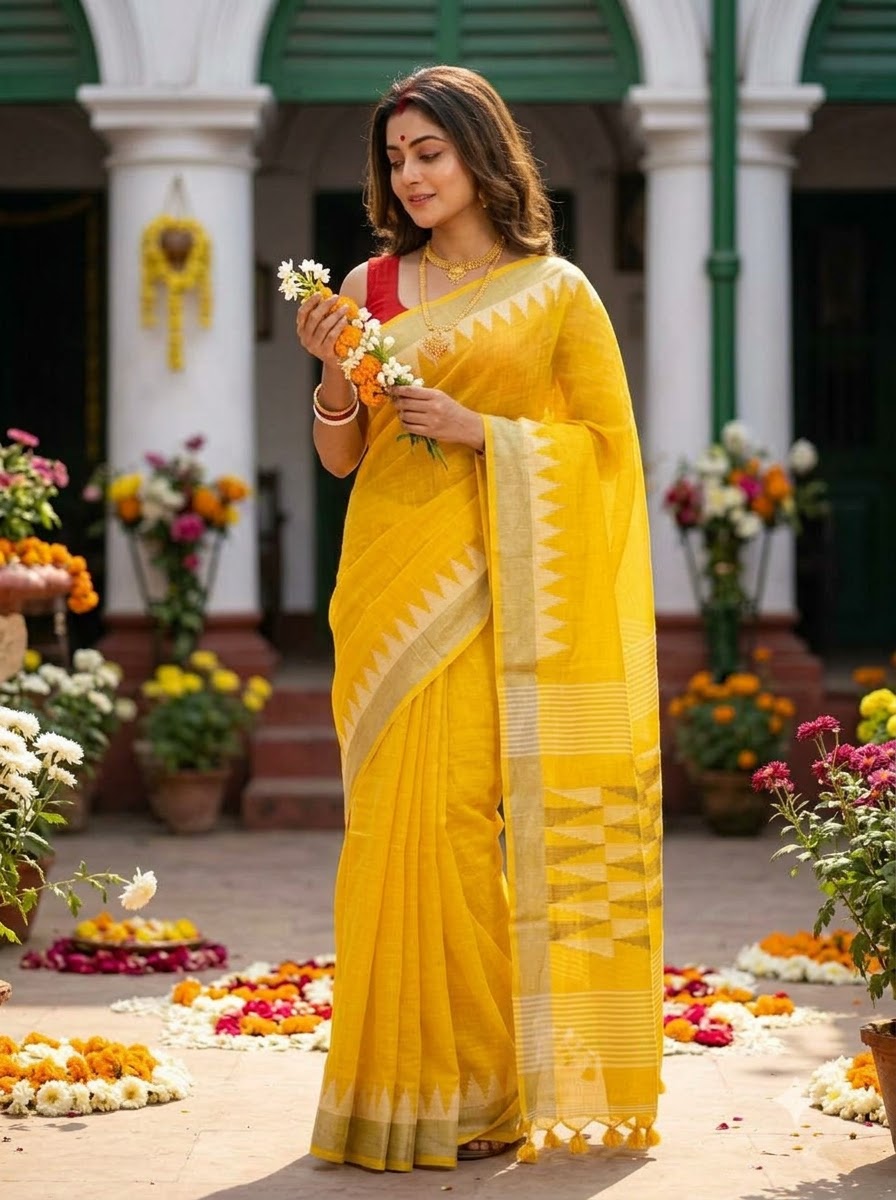 Linen Saree