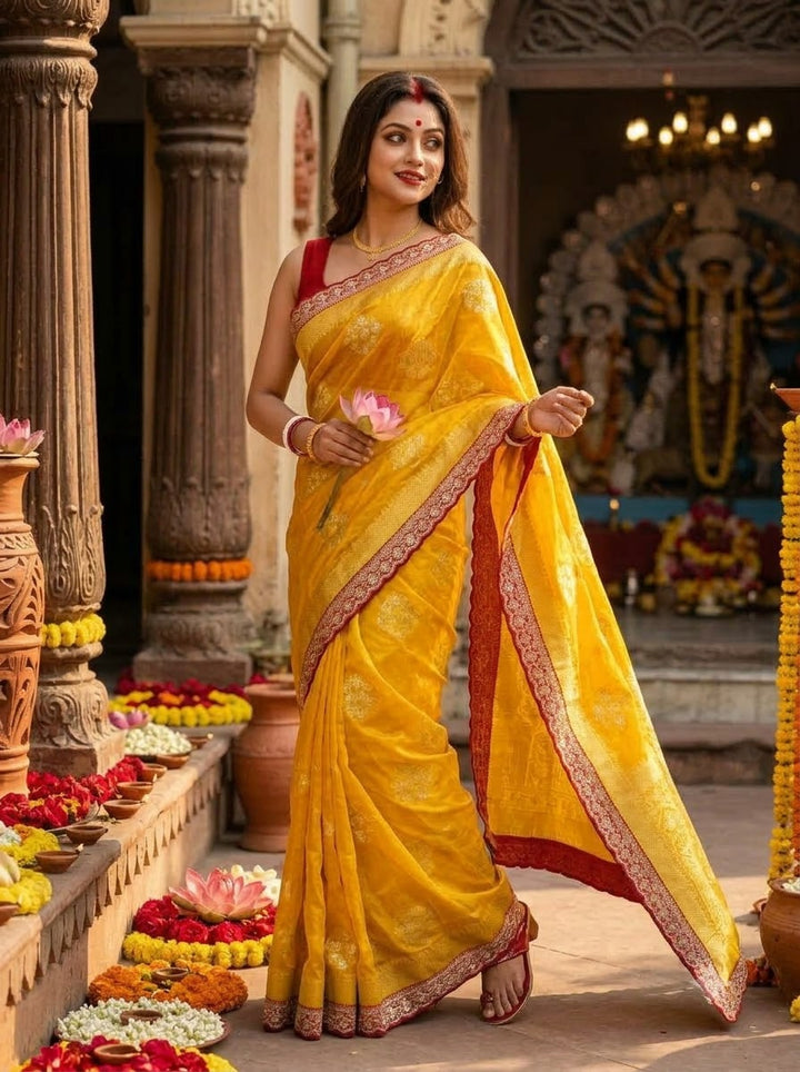 Go With  Banarasi Saree