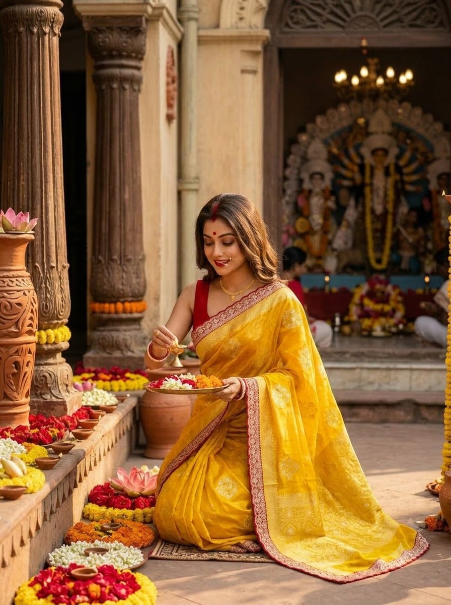 Go With  Banarasi Saree