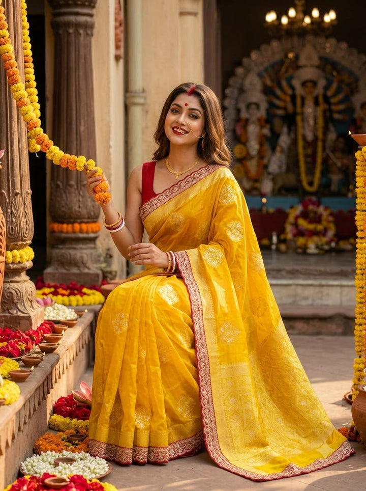 Go With  Banarasi Saree