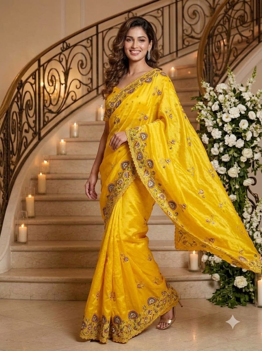 Aurum Affair – Soft Satin Organza Saree