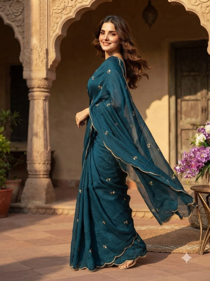 Glam Crush Rangoli Silk Saree