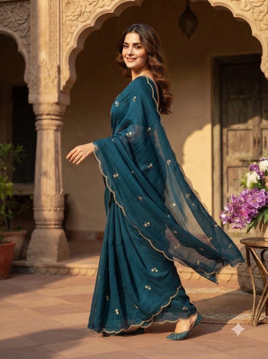 Glam Crush Rangoli Silk Saree