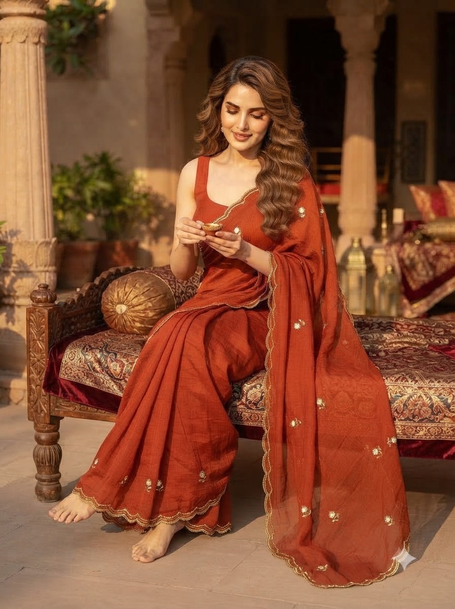 Glam Crush Rangoli Silk Saree