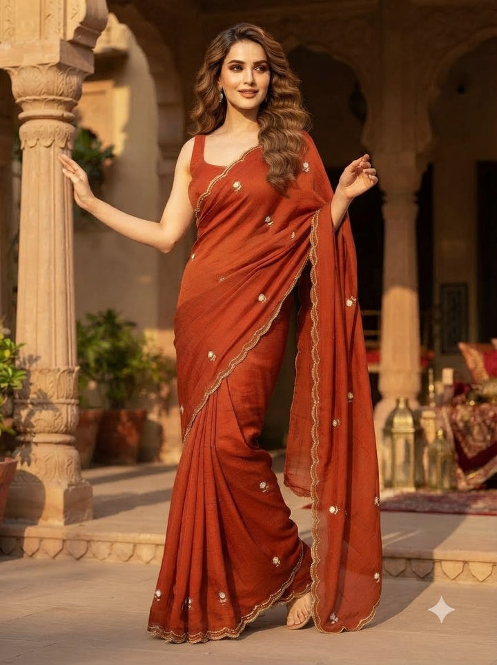 Glam Crush Rangoli Silk Saree