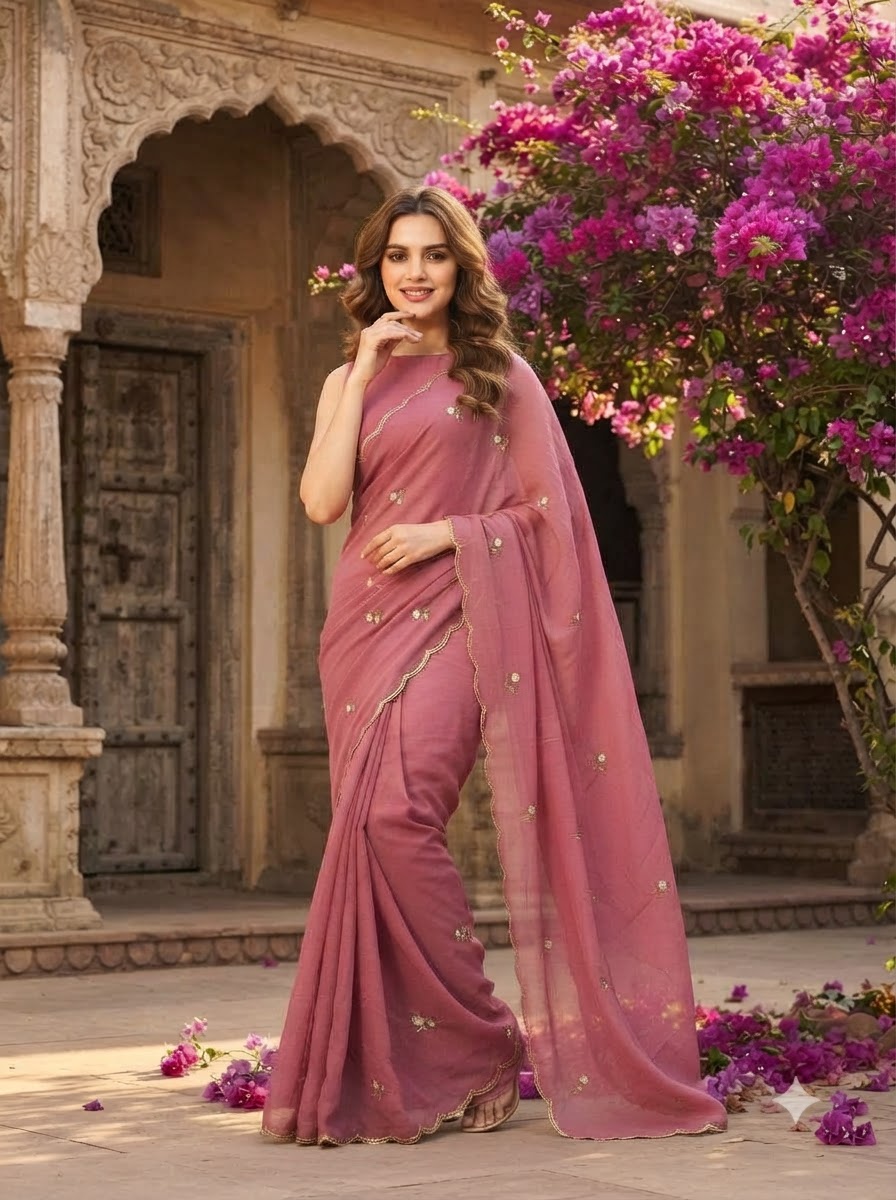 Glam Crush Rangoli Silk Saree