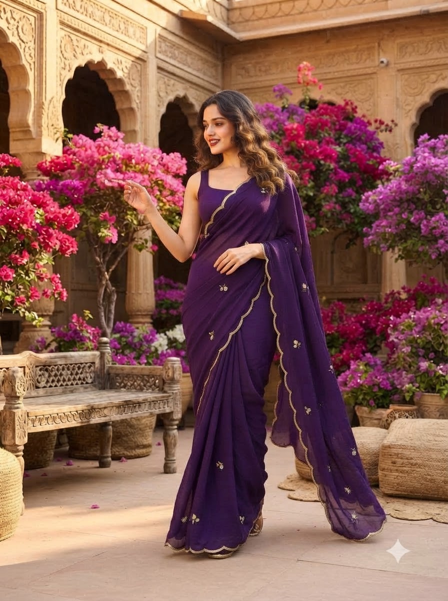 Glam Crush Rangoli Silk Saree