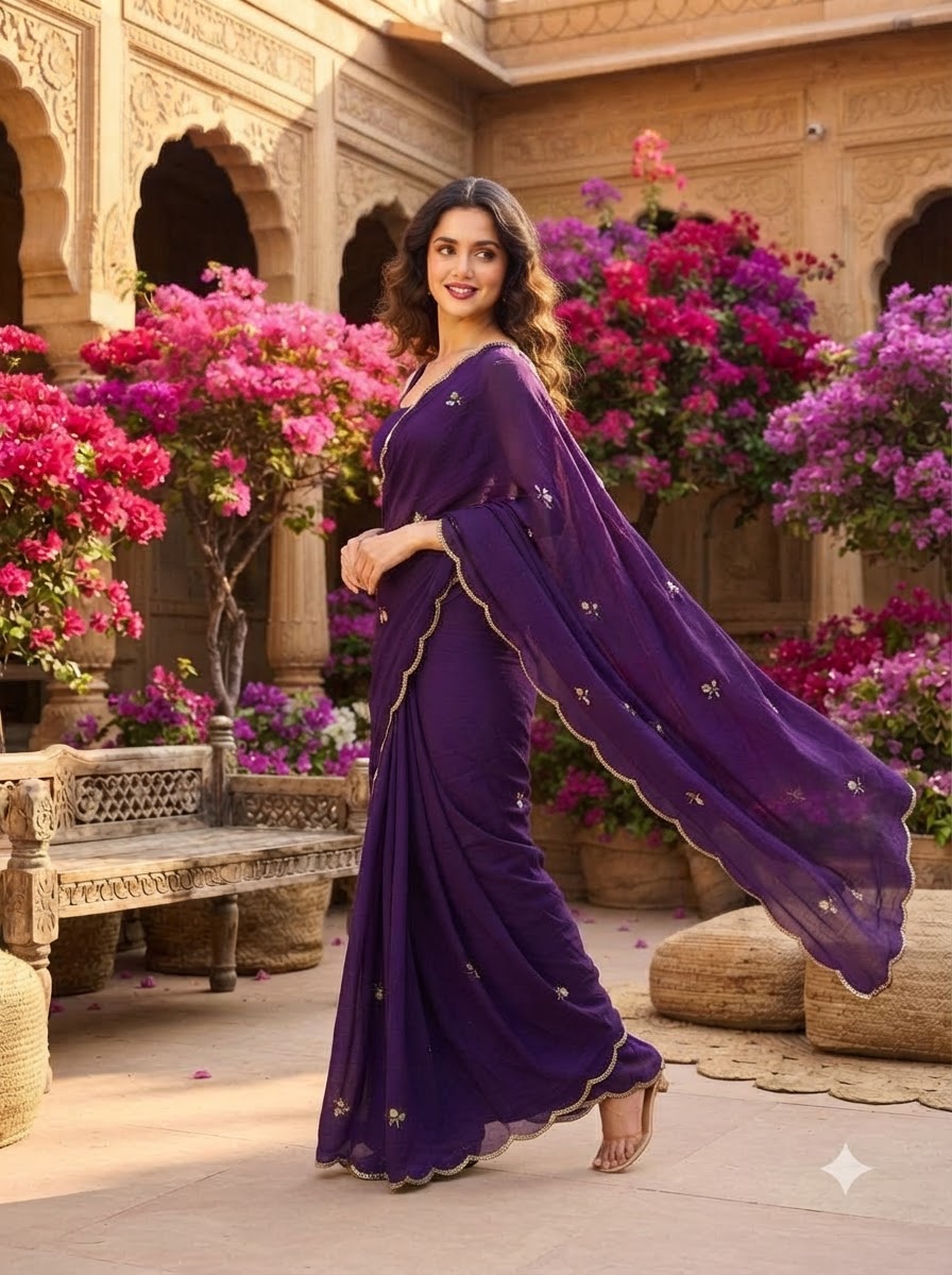 Glam Crush Rangoli Silk Saree