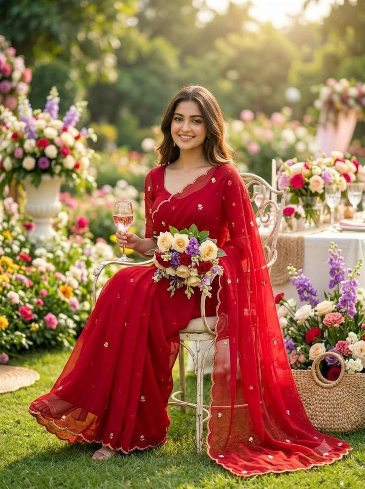 Glam Crush Rangoli Silk Saree