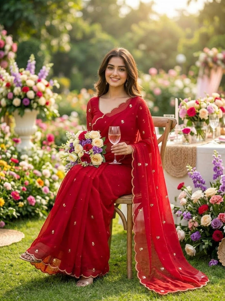 Glam Crush Rangoli Silk Saree