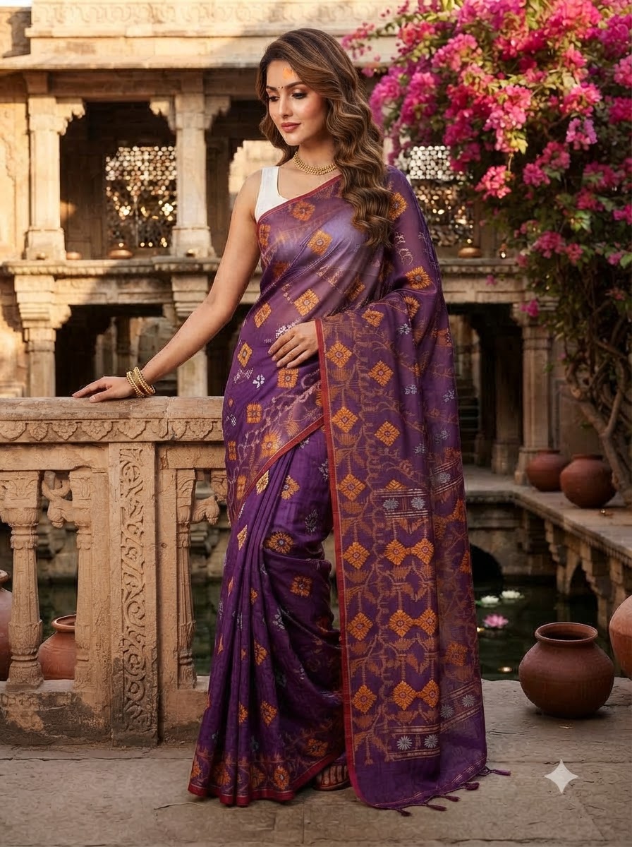Bonediyana (বনেদিয়ানা)Bengal Jamdani Saree