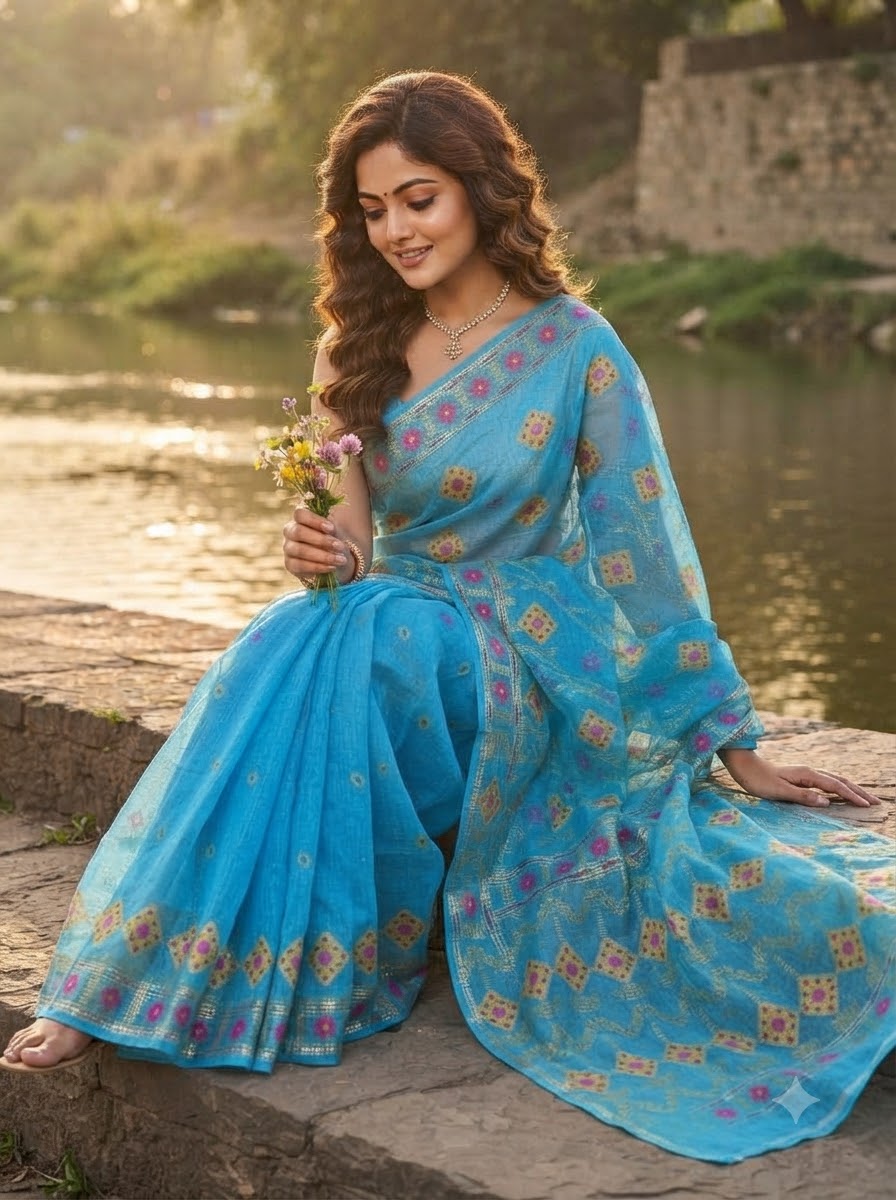 Bonediyana (বনেদিয়ানা)Bengal Jamdani Saree