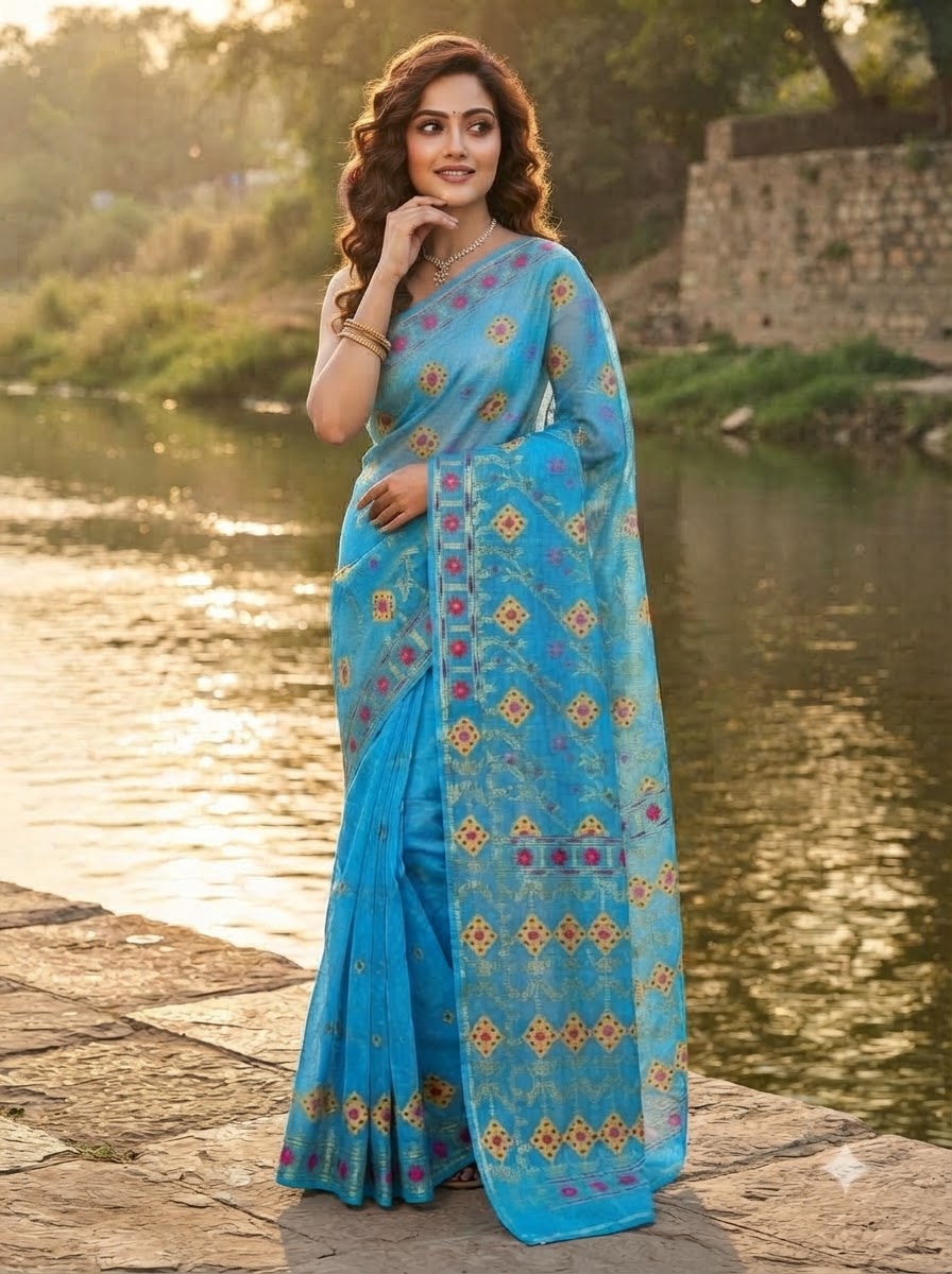 Bonediyana (বনেদিয়ানা)Bengal Jamdani Saree