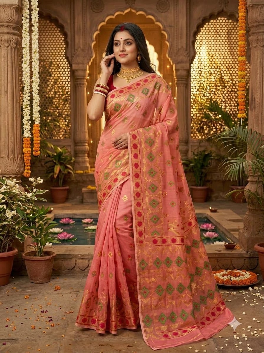 Bonediyana (বনেদিয়ানা)Bengal Jamdani Saree