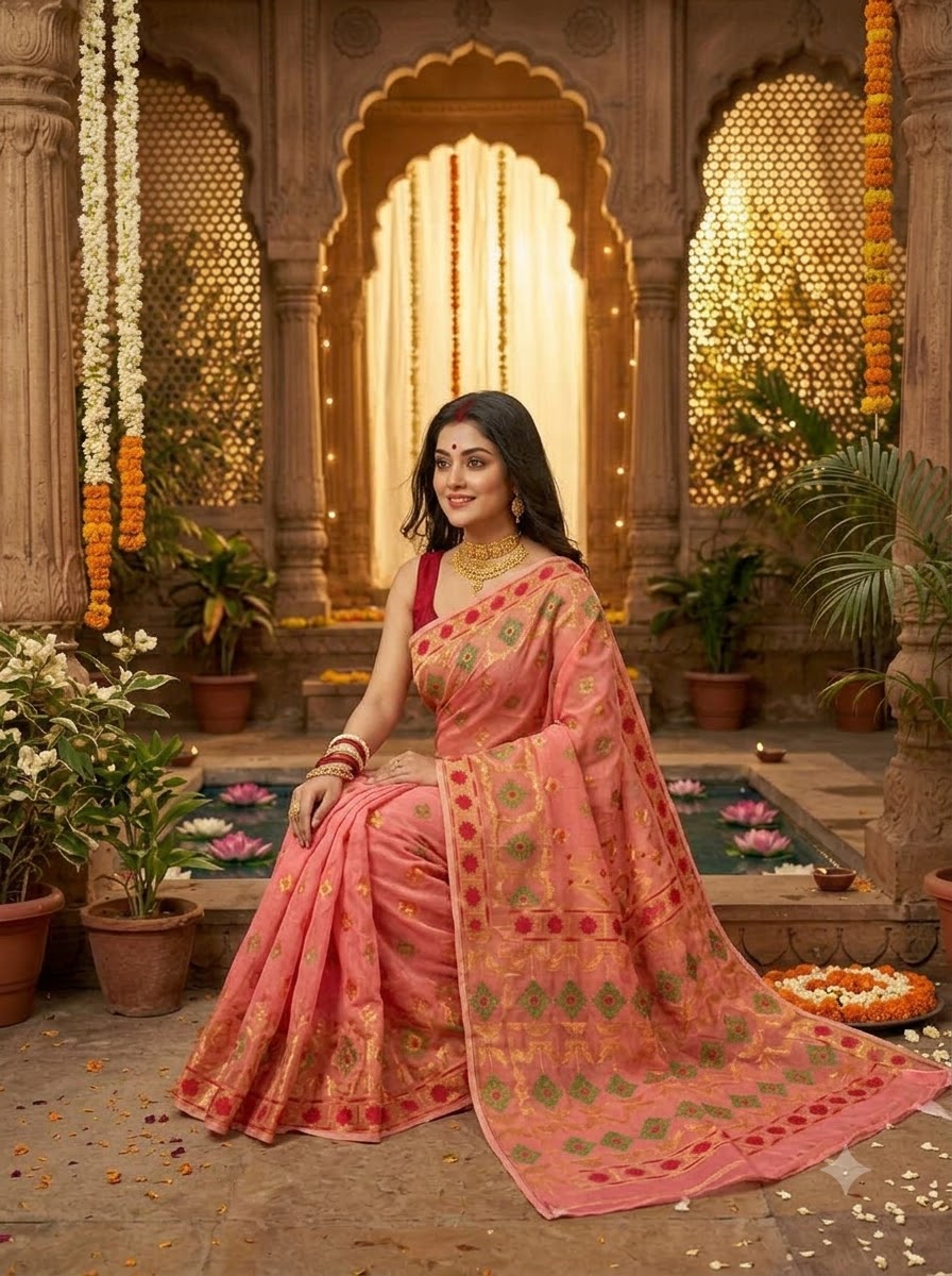 Bonediyana (বনেদিয়ানা)Bengal Jamdani Saree