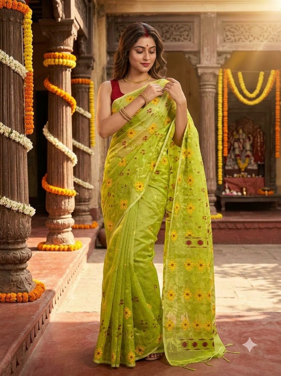 Bonediyana (বনেদিয়ানা)Bengal Jamdani Saree