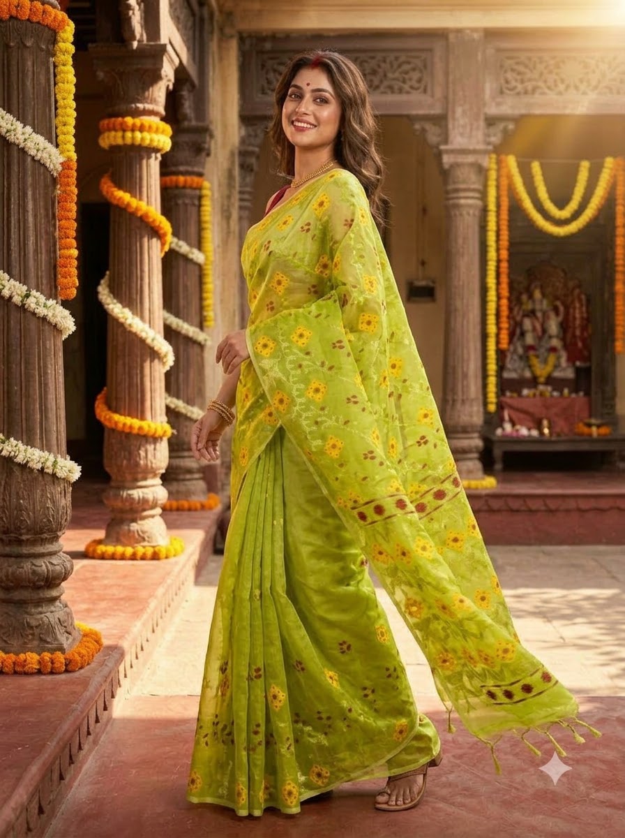 Bonediyana (বনেদিয়ানা)Bengal Jamdani Saree